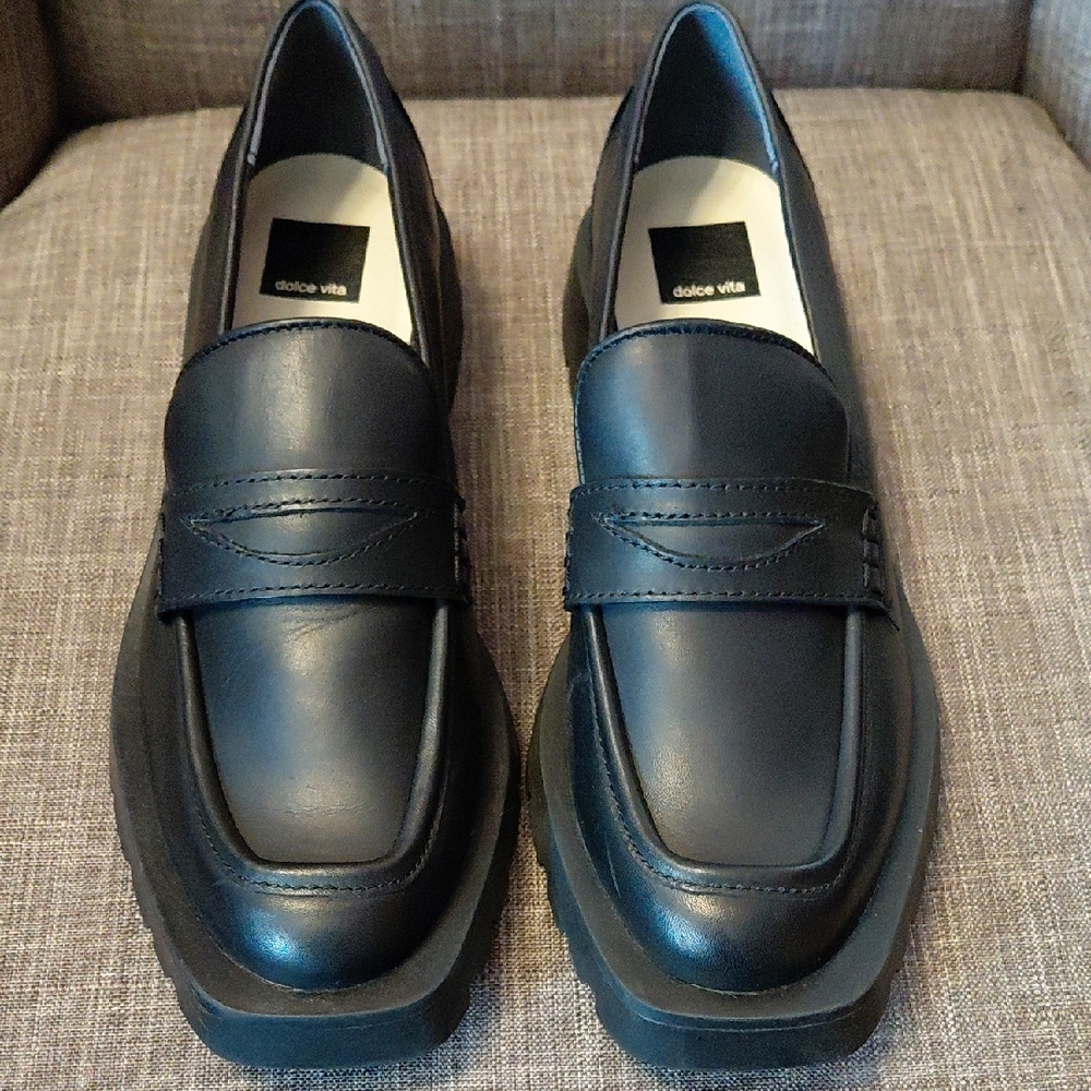 Dolce Vita Women's Black Leather Loafers